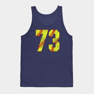 Fastpitch Softball Number 73 #73 Softball Shirt Jersey Uniform Favorite Player Biggest Fan Tank Top